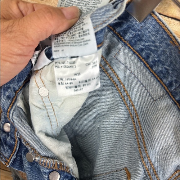Levi’s 501 Distressed Blue Denim Shorts sz 23 - Picture 4 of 4